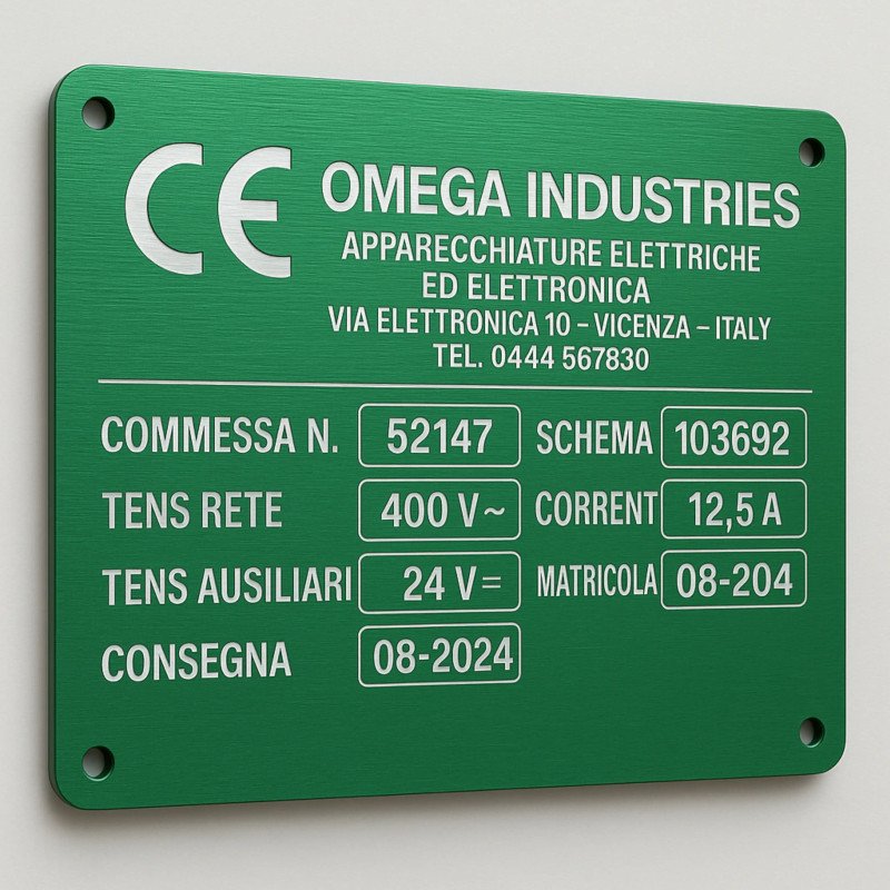 Targhetta CE verde