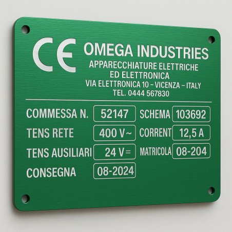 Targhetta CE verde