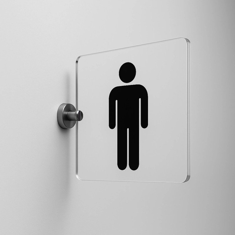 Targa Toilette in Plexiglass a bandiera