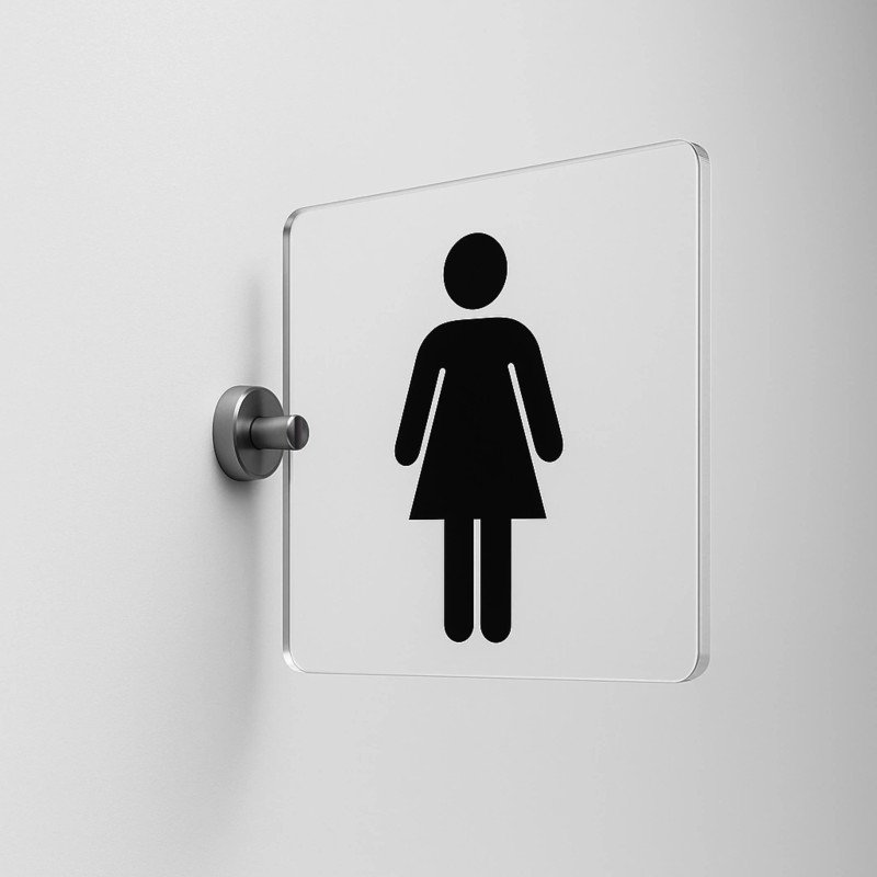 Targa Toilette in Plexiglass a bandiera