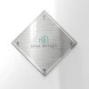 Targa argento spazzolato rombo - Plexiglass e Dibond