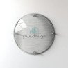 Targa argento spazzolato rotonda - Plexiglass e Dibond