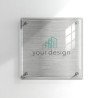 Targa argento spazzolato quadrata - Plexiglass e Dibond