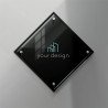Targa nera rombo - Doppio Plexiglass