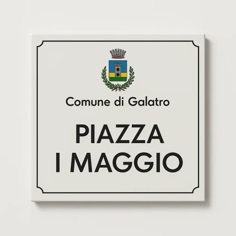 Targa Toponomastica Quadrata | Per Vie e Piazze
