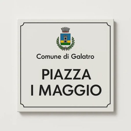 Targa Toponomastica Quadrata | Per Vie e Piazze