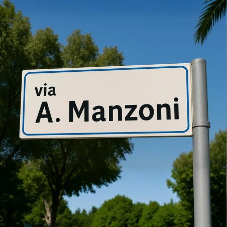 Targa Toponomastica con Nome Via | Design Classico