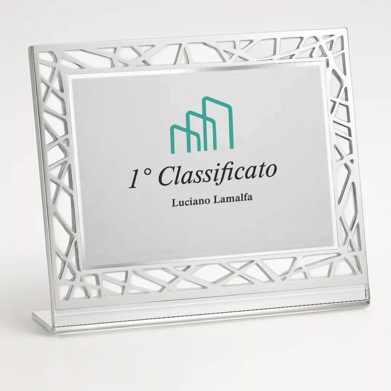 Targa premio con cornice decorata