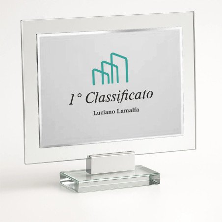 Targa premio rettangolare in plexiglass