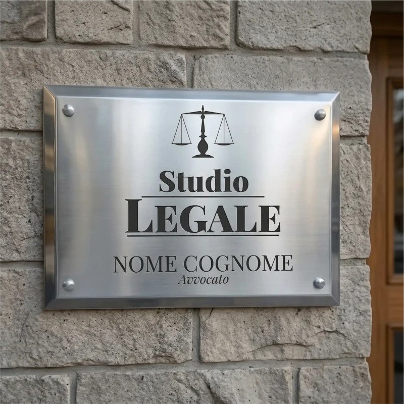 Heritage | Targa Per Studio Legale in Alluminio Scatolato