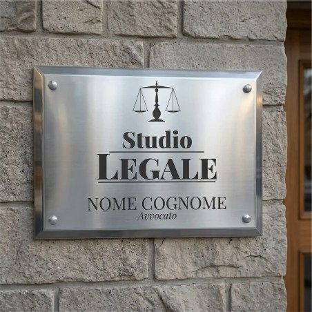 Heritage | Targa Per Studio Legale in Alluminio Scatolato