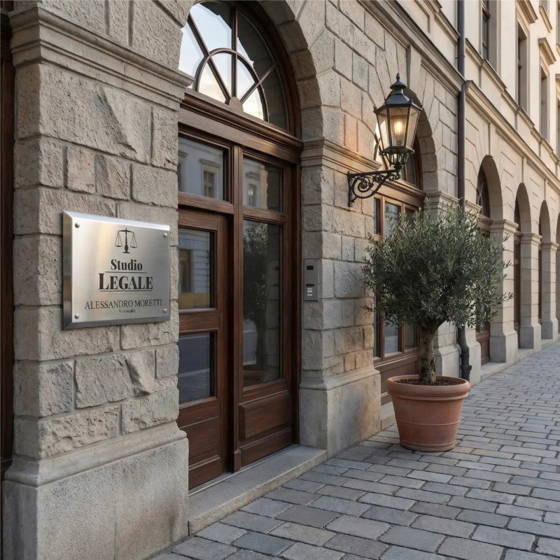 Heritage | Targa Per Studio Legale in Alluminio Scatolato