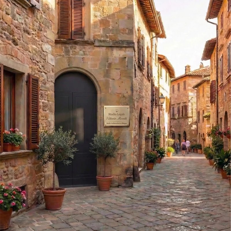 Rilievo | Targa Per Studio Legale in Ottone Satinato Bordo Lucido