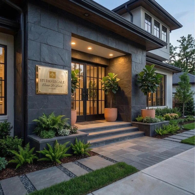 Classicismo | Targa Per Studio Legale in Ottone Scatolato