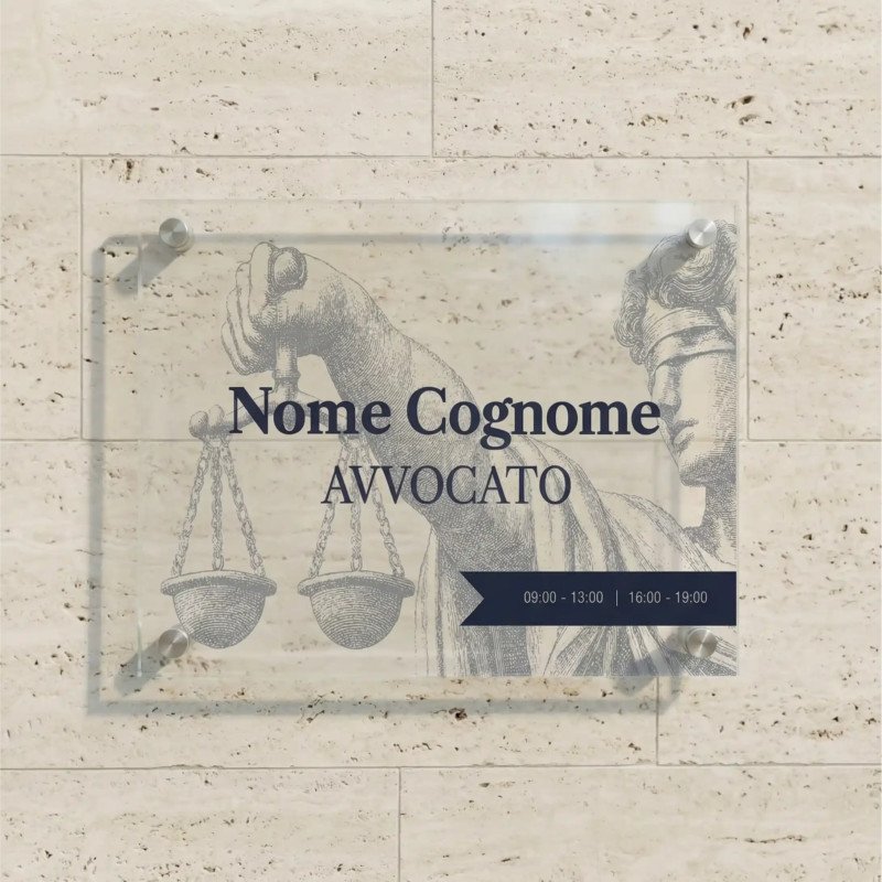 Essenza | Targa Studio Legale in Plexiglass | Acquistala ora