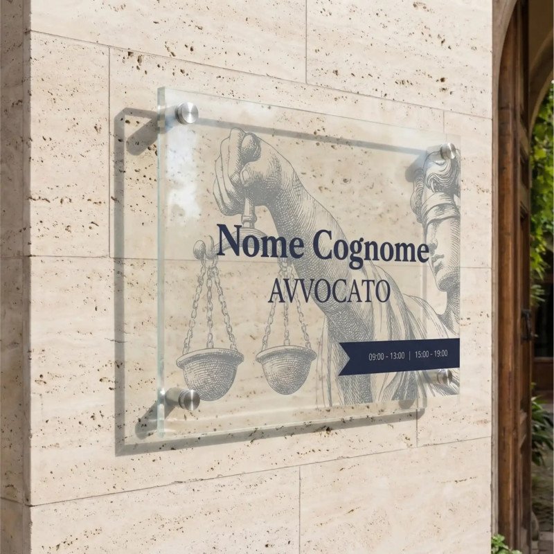 Essenza | Targa Studio Legale in Plexiglass | Acquistala ora