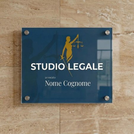 Cobalto | Targa Per Studio Legale In Plexiglass | Ordina Ora