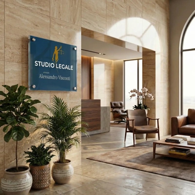 Cobalto | Targa Per Studio Legale In Plexiglass | Ordina Ora