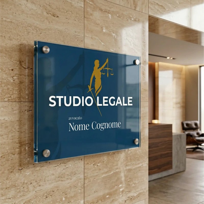 Cobalto | Targa Per Studio Legale In Plexiglass | Ordina Ora