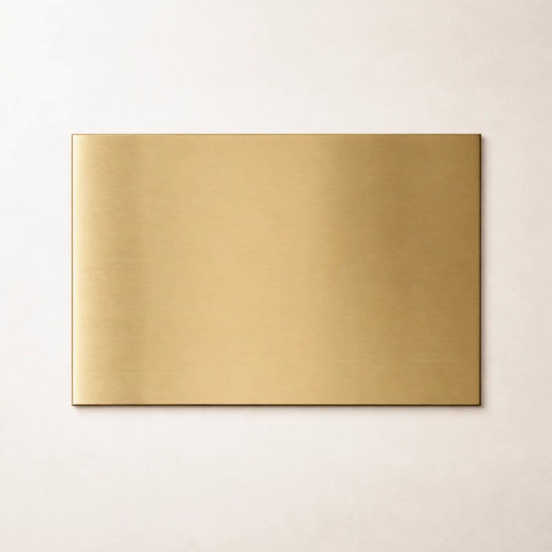 Alvera | Targa In Ottone Bisellato Satinato