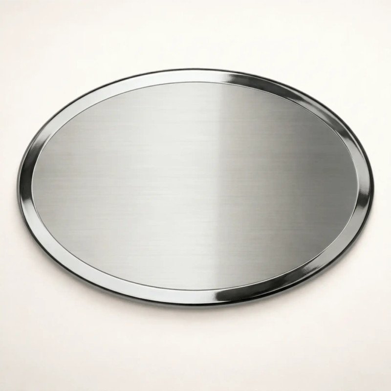 Targa in alluminio bordo lucido ovale AOG