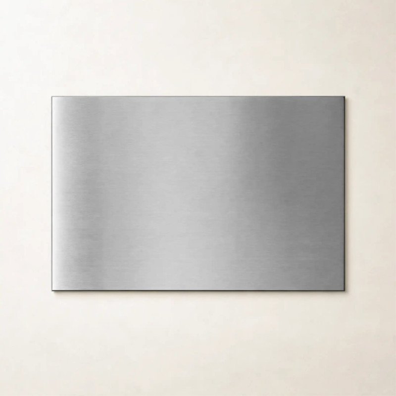 Targa in alluminio bisellato satinato
