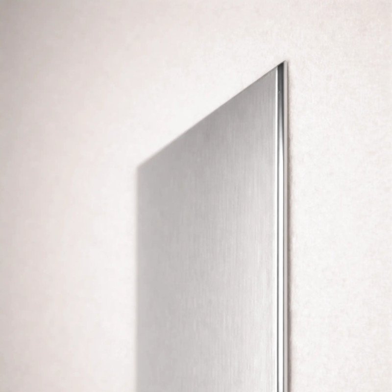 Targa in alluminio bisellato satinato