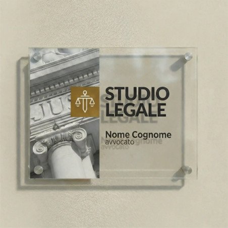 Novecento | Targa Per Studio Legale in Plexiglass