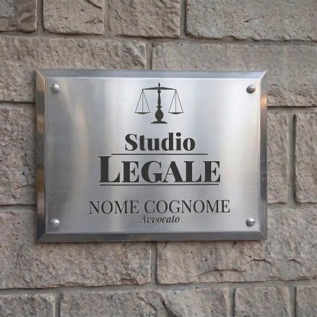 Heritage | Targa Per Studio Legale in Alluminio Scatolato