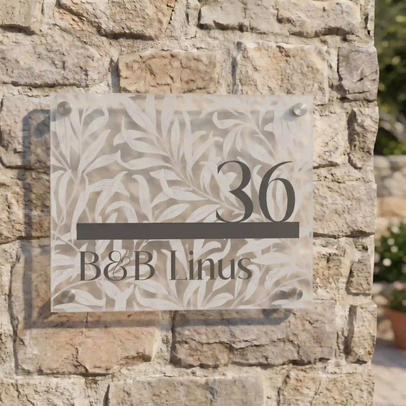 Linus | Targa in plexiglass per B&B e Casa Vacanze