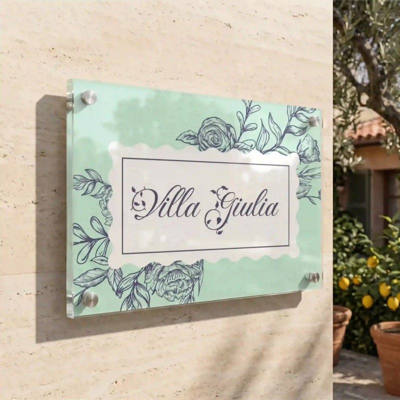 Villagiulia | Targa in plexiglass per B&B e Casa Vacanze