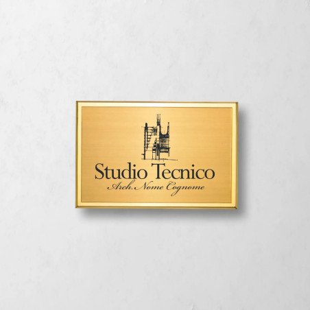 Targa per studio tecnico in ottone Sant'Elia
