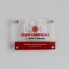 Targa per studio commerciale rossa con numero