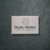 Targa per studio medico in alluminio Minimale