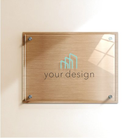 Targa bronzo spazzolato orizzontale - Plexiglass e Dibond