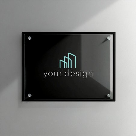 Targa nera orizzontale - Plexiglass e Dibond