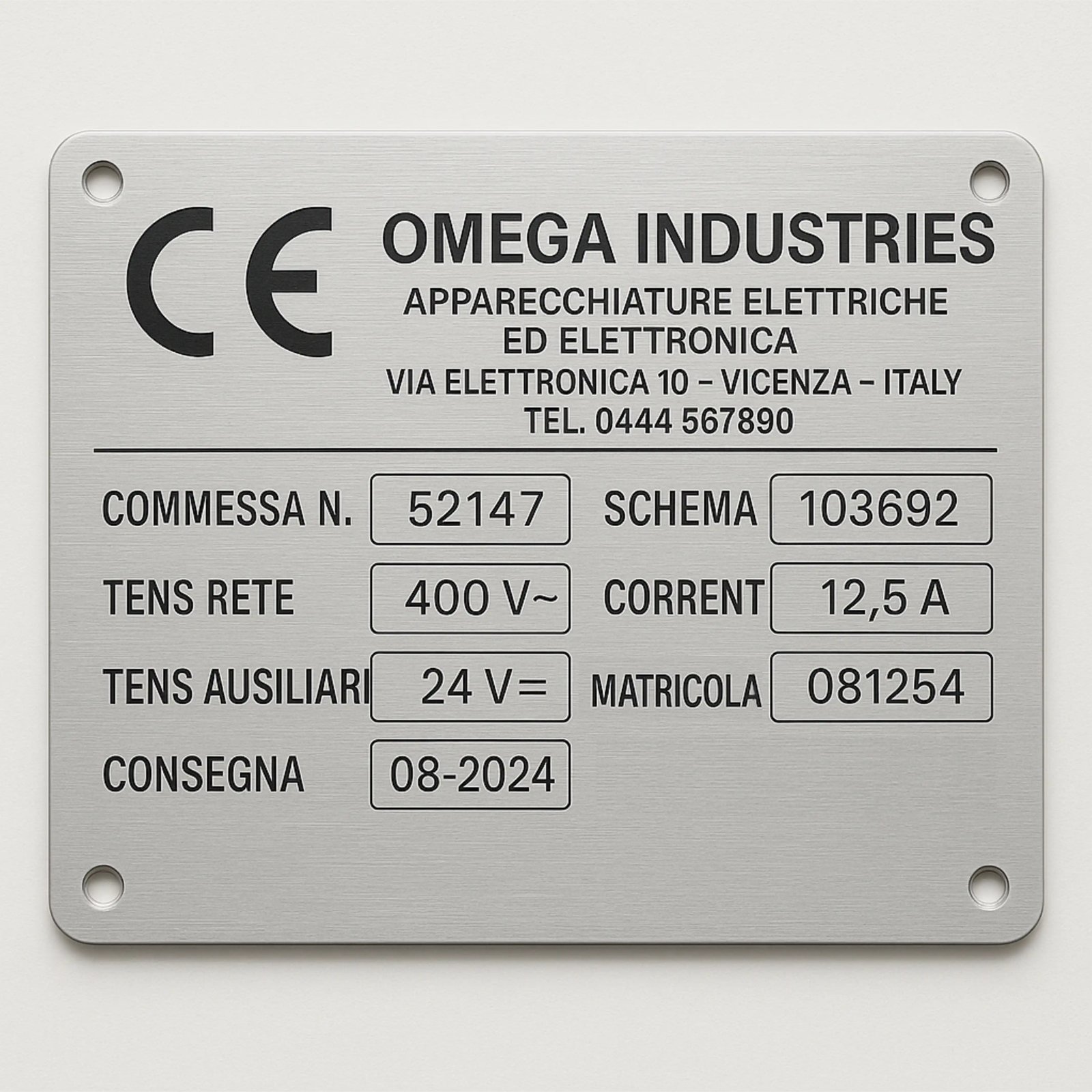 OfficeTree 10 X Targhette Portanomi Alluminio Con Doppio Magnete - Qualità Professionale, Design - Foto 13