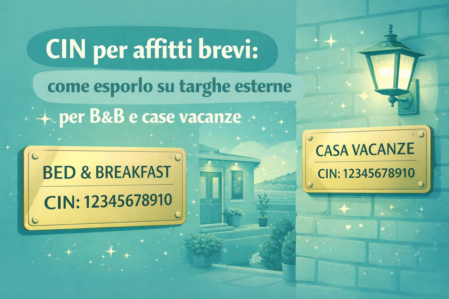 CIN per affitti brevi: come esporlo su targhe esterne per B&B e case vacanze