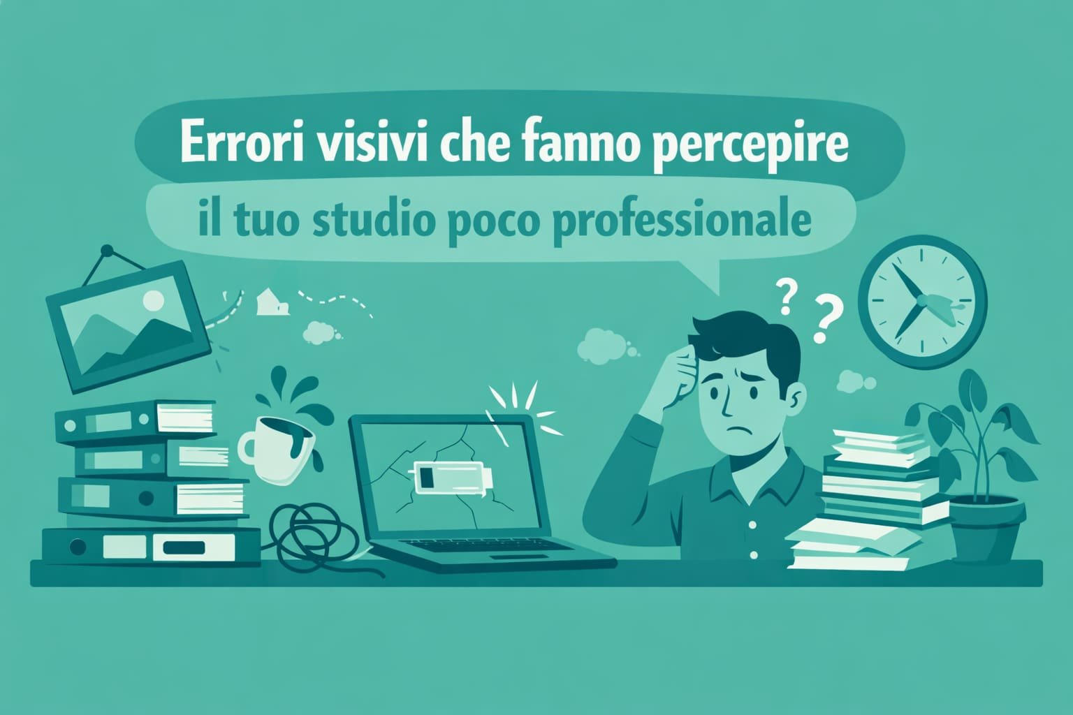 Errori visivi che fanno percepire il tuo studio poco professionale