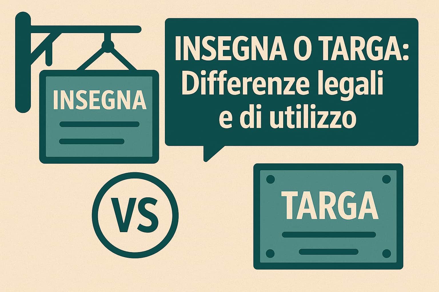 Insegna o Targa: Differenze legali e di utilizzo