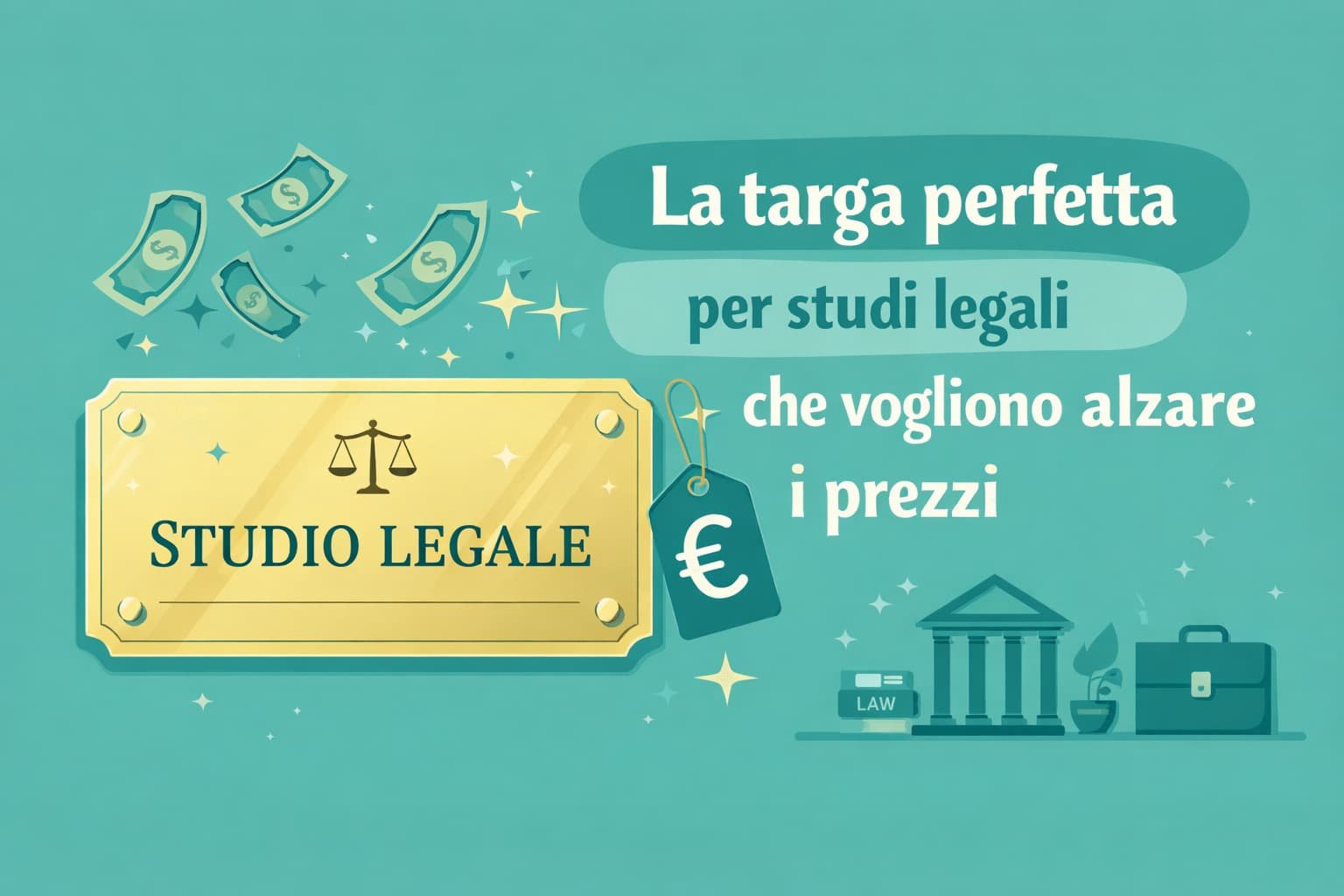 La targa perfetta per studi legali che vogliono alzare i prezzi