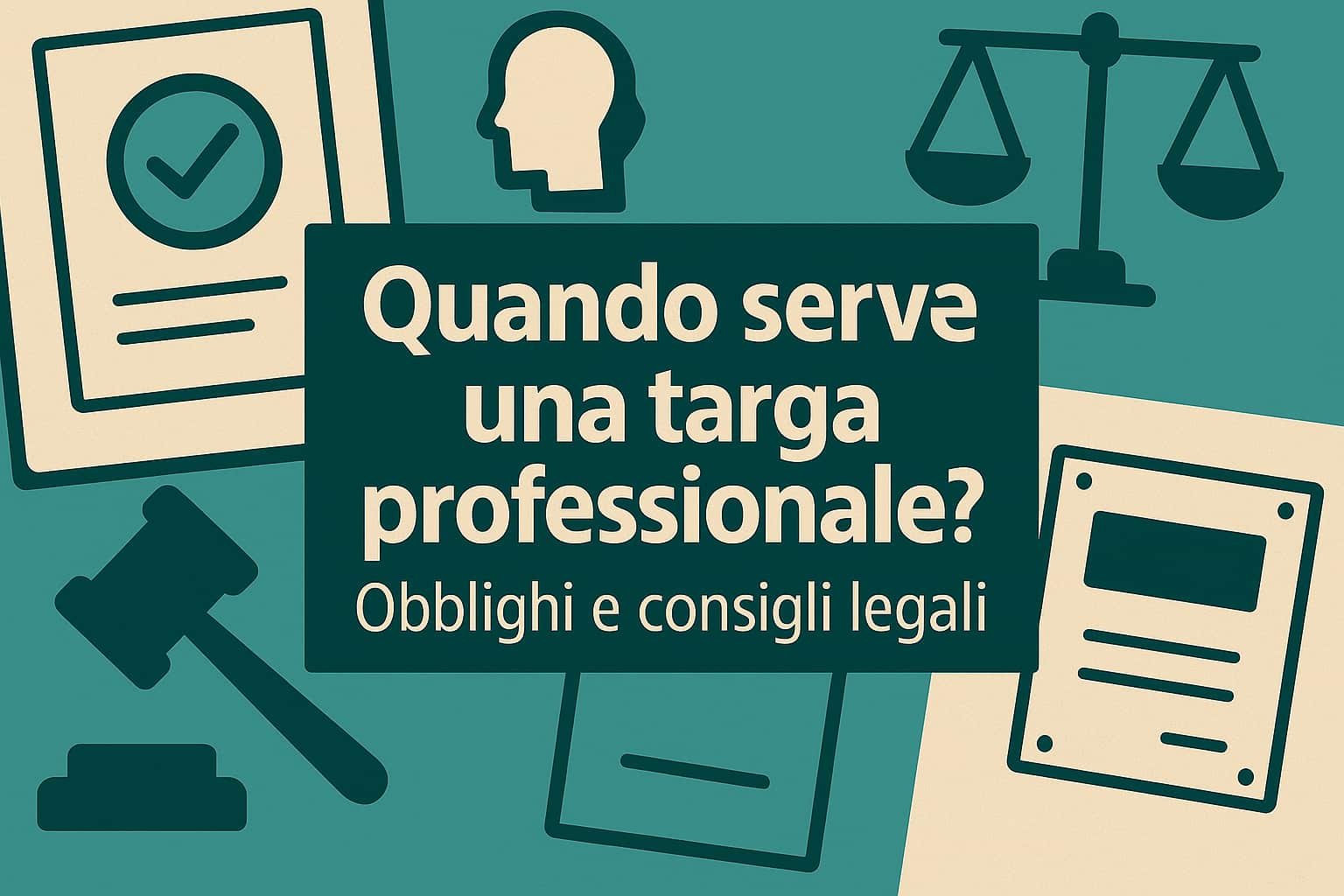 Quando serve una targa professionale? Obblighi e consigli legali