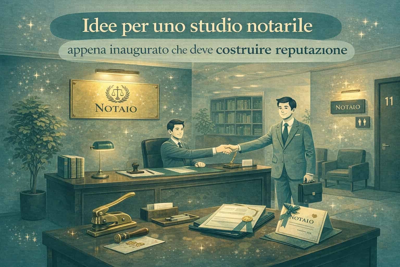 Idee per uno studio notarile appena inaugurato che deve costruire reputazione